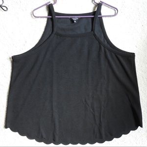 NEW W/O TAG NEW LOOK INSPIRE HIGH TANK SCALLOP HEM